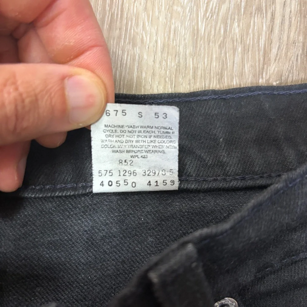 VTG Levis 550 Jeans Mens 36x30 Black Relaxed Tapered 100% Cotton USA 1996